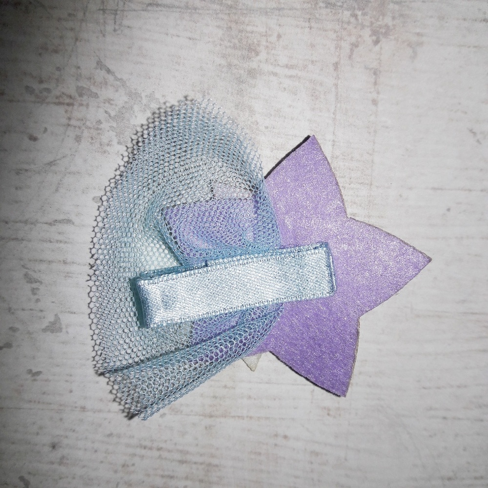 Purple Glitter Unicorn Star Barrette Hair Clip Set - Picture 8 of 8